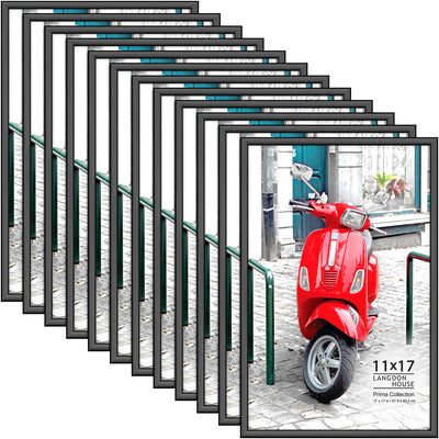 11x17 Poster Frames - Black, MultiPack of 12 - Prima Collection