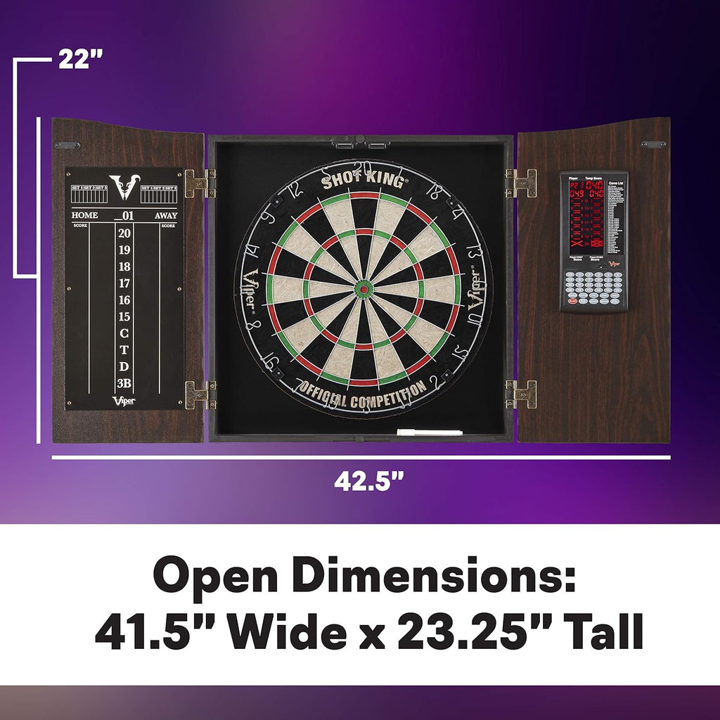 Deluxe Dartboard Cabinet with Integrated Pro Score and Cricket Scoreboard