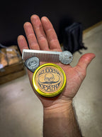 Mustache Wax Sudden Death Strong Hold 1oz Tin & Platinum Death Grip