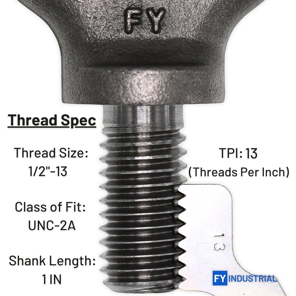 2 Pcs Lifting Shoulder Eye Bolts 1/2"-13 X 1