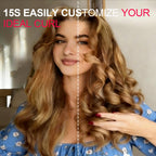 Auto Curling Iron with 4 Temps, 3 Timers & Shut-Off (Pink)