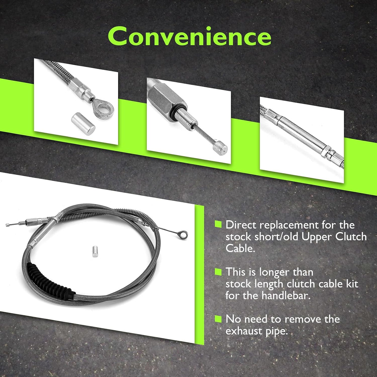Mofun Throttle/Clutch Cable, Brake Line Wire Kit Fit for Softail 2008-2014