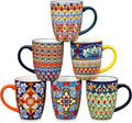 SIMI 16 oz Large Coffee Mugs Set of 6, Ceramic Cups with Handle
