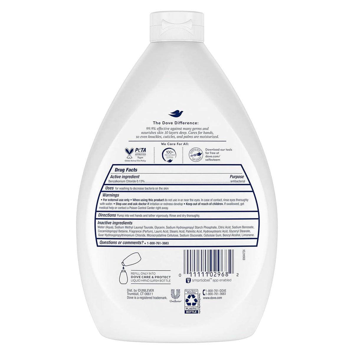Antibacterial Hand Wash Care & Protect Pack of 3, 34 oz