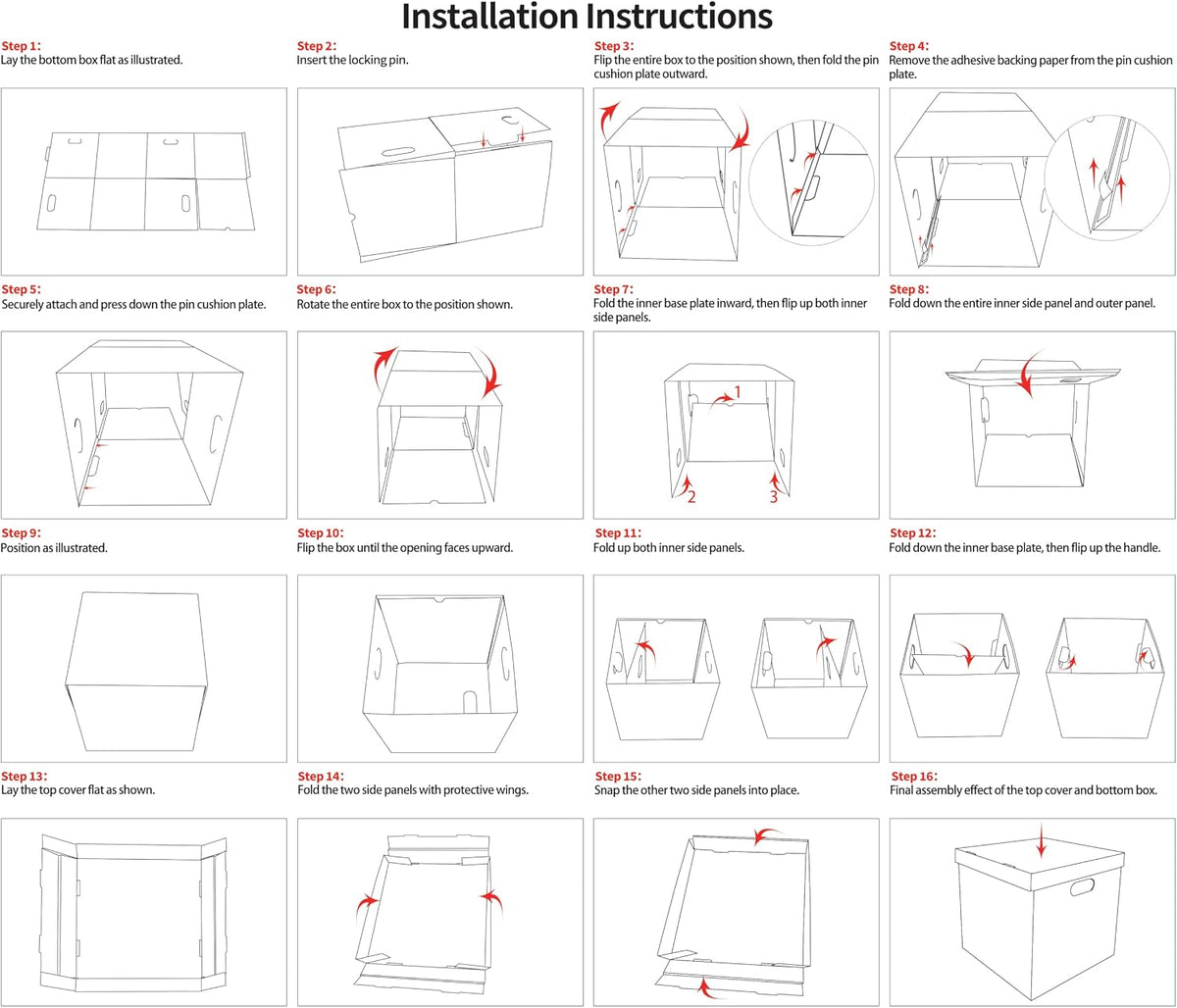 13.4x13x13 Moving Box Set of 7, Reinforced Handles with Removable Lid, Corrugated Boxes for Packaging, Moving