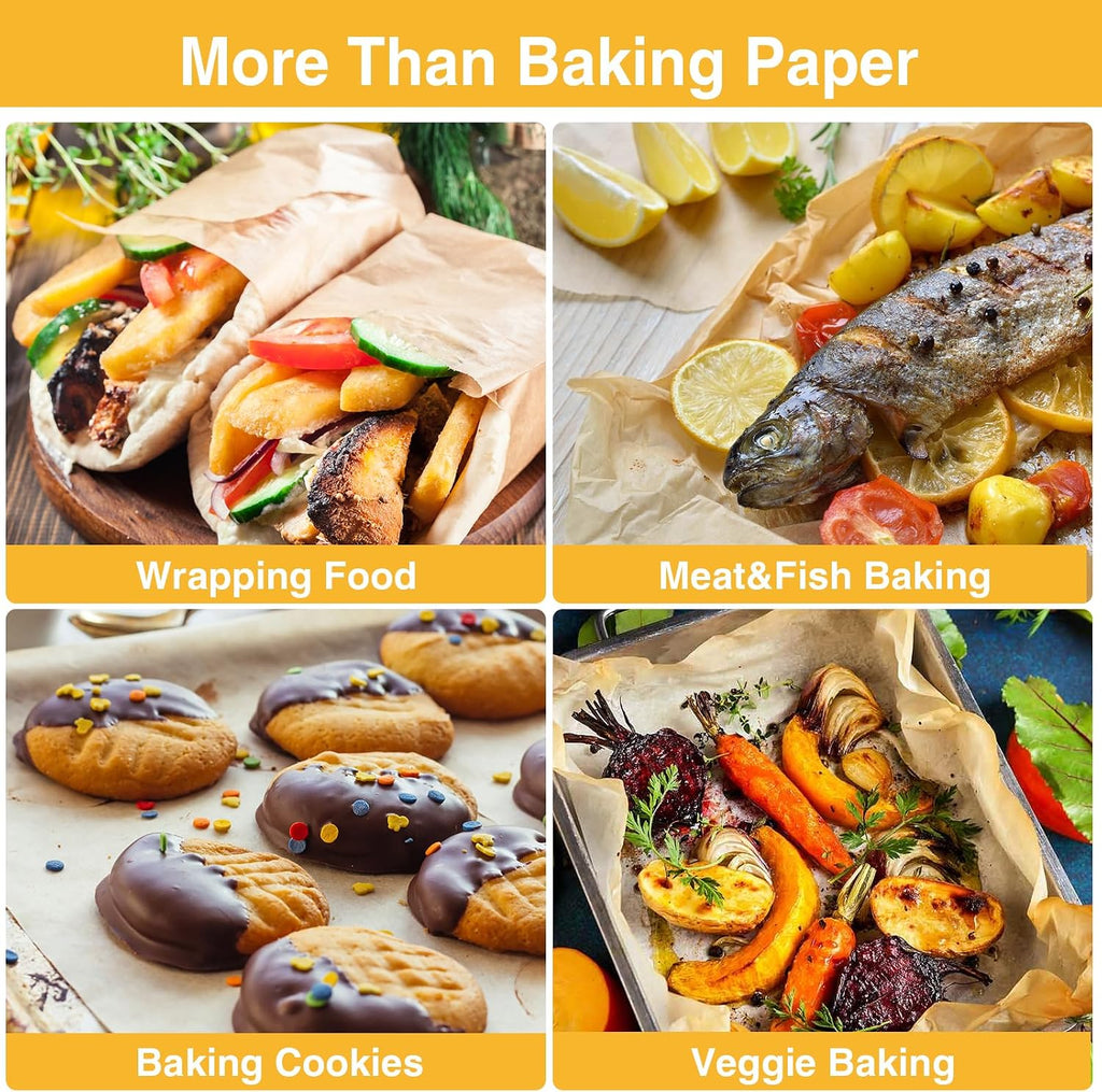 400 PCS Parchment Paper Sheets, 12 x 16 Inch Precut Baking Paper
