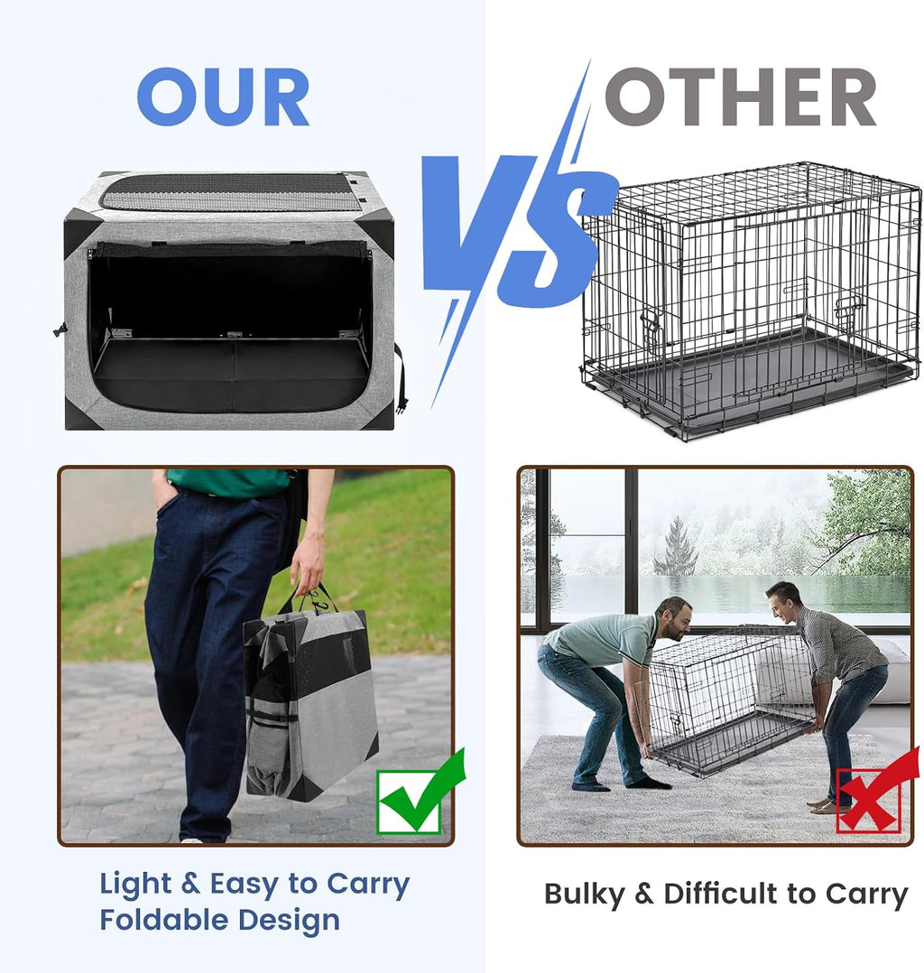 Dog Crate,30x21x21 Inch Large Dog Crate for Large or Medium Dogs, Portable and Foldable Design of Dog Cage, Perfect