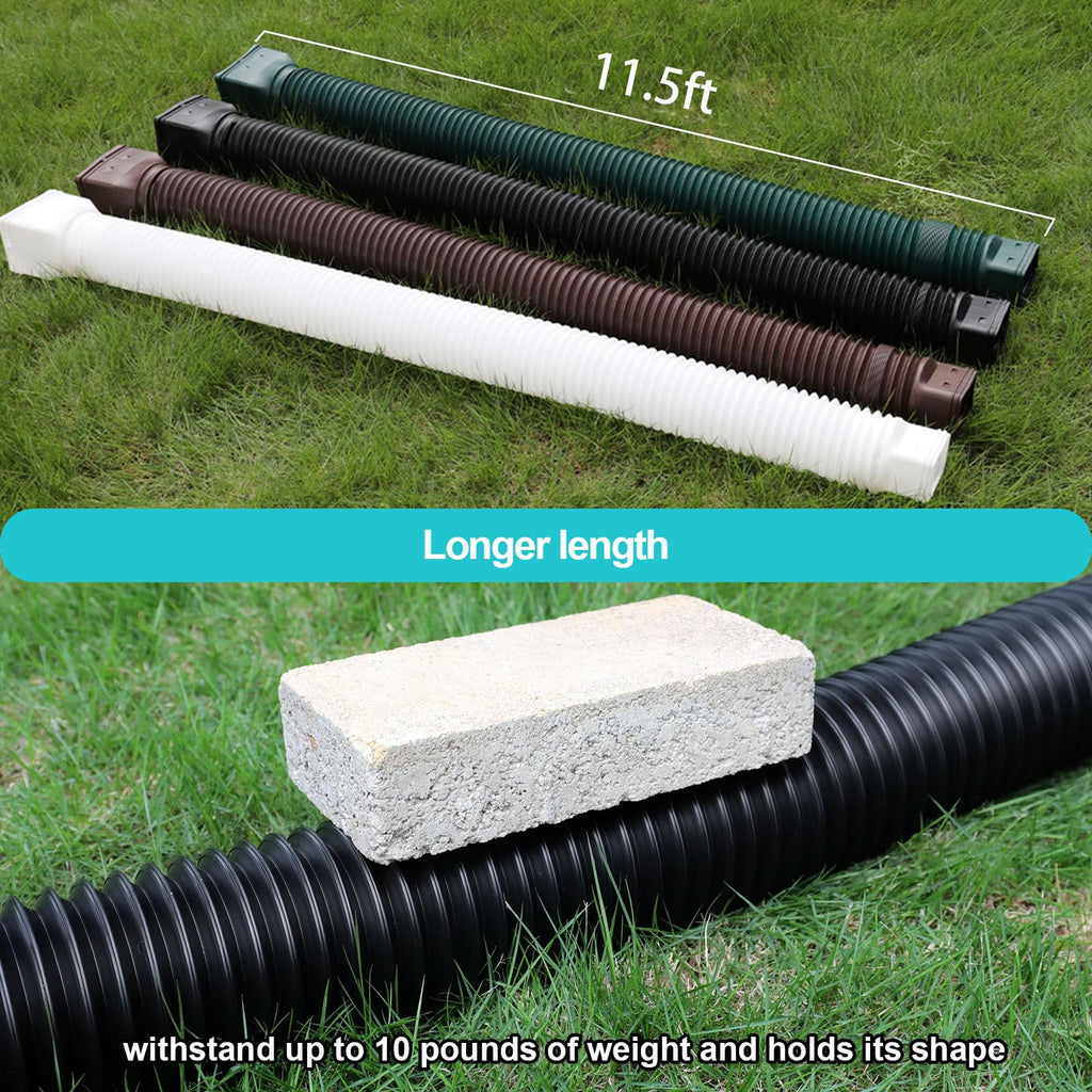 11.5ft Long Gutter Downspout Extensions Flexible, Drain Downspout Extender, Down Spout Drain Extender, Gutter