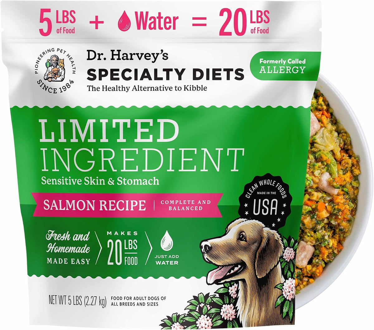 Limited Ingredient Dog Food, Salmon Recipe (5 lb)