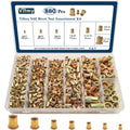 SAE Rivet Nut Assortment Kit, 880Pcs #6-1/2 Zinc Plated Rivnut Insert