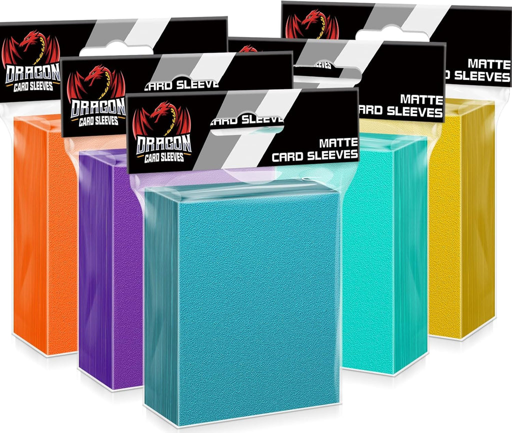 500 Count Card Sleeves Toploaders for Trading Cards, 5 Colors Soft Baseball Card Sleeve for Standard Cards, Fit for