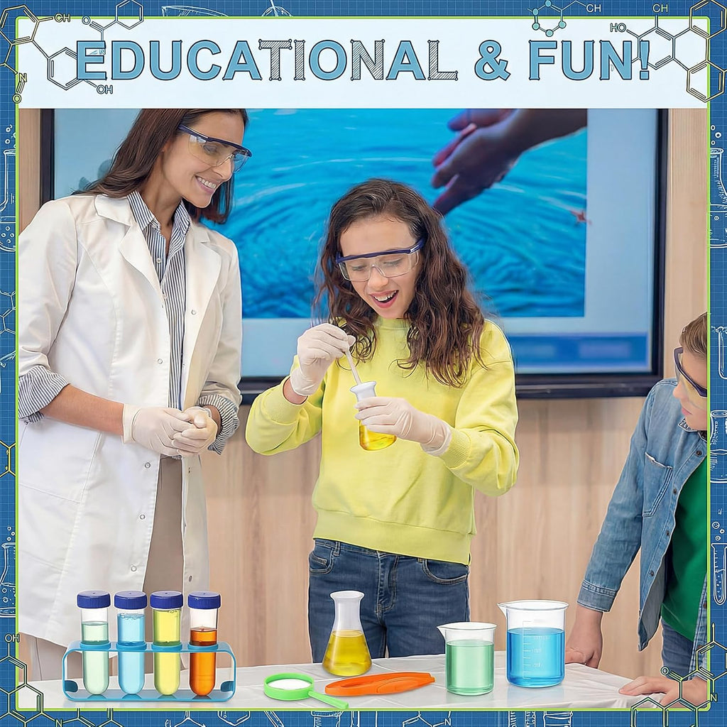 39 Pcs Science Kits for Kids Educational Lab Science Experiments Early Learning Set Include Beakers and Test Tubes