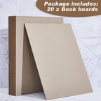 20pcs Bookboard, Chipboard for Book Binding, 7 x 5''50pt, Gray