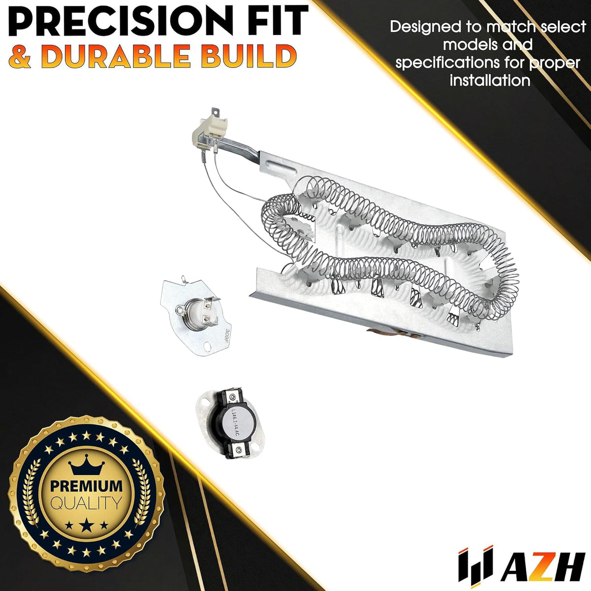 Heating Element Replacement For Whirlpool WED6120HW0 WED6120HW1 WED6620HC0 WED6620HC1 WED6620HC2 WED6620HW0 WED6620HW1 WED6620HW2 WED7120HC0 WED7120HC1 WED7120HW0 WED7120HW1 WED7540FW1 Dryer