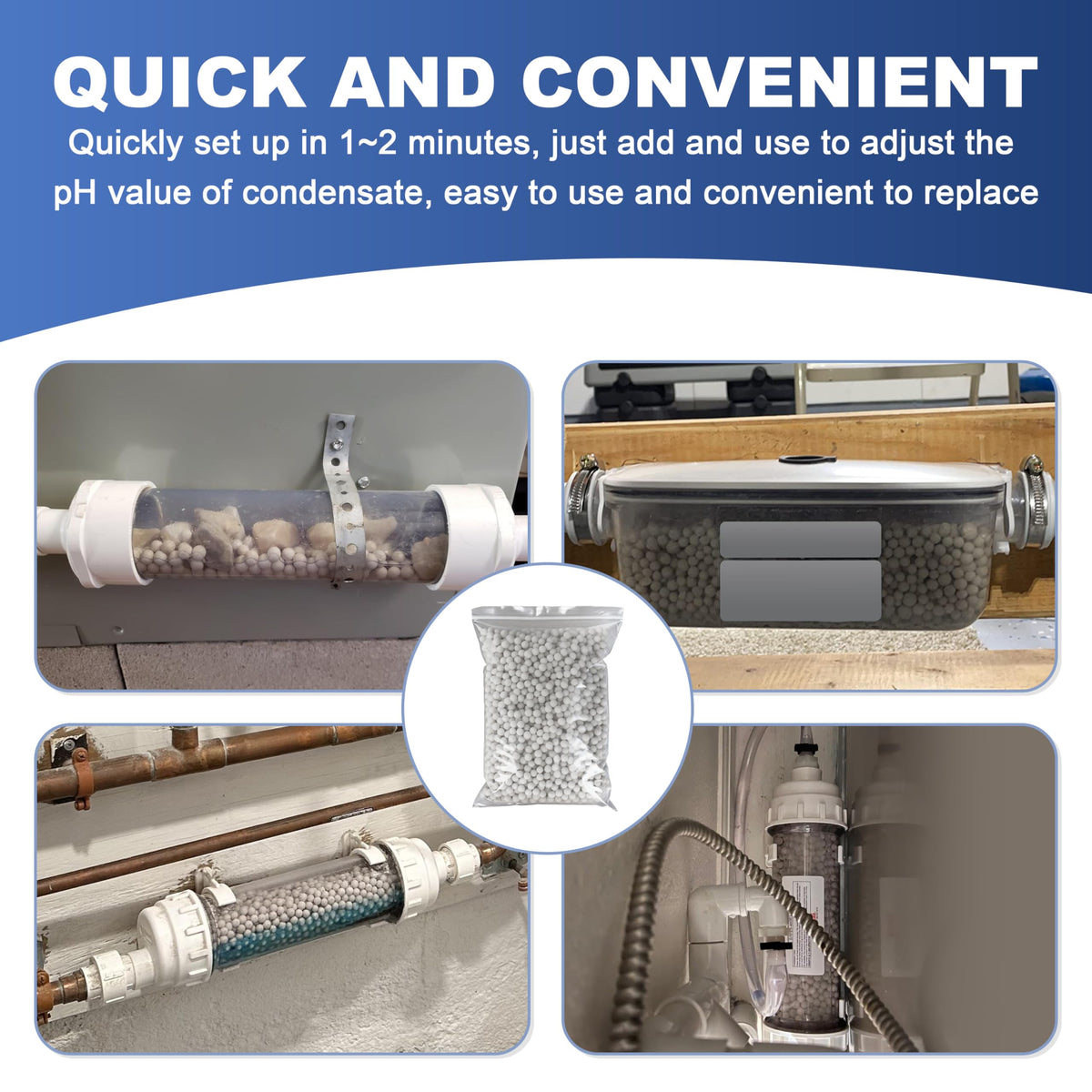 6.6 lbs 7-8mm Condensate Neutralizer Refill Media for Water Heater Filter