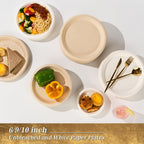 6 Inch Compostable Small Paper Plates White 100 Count Heavy Duty