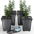 4 Buckets DWC Hydroponics Growing System with Top Drip Kit 7 Gallon Deep Water Culture Bucket System with Air Pump