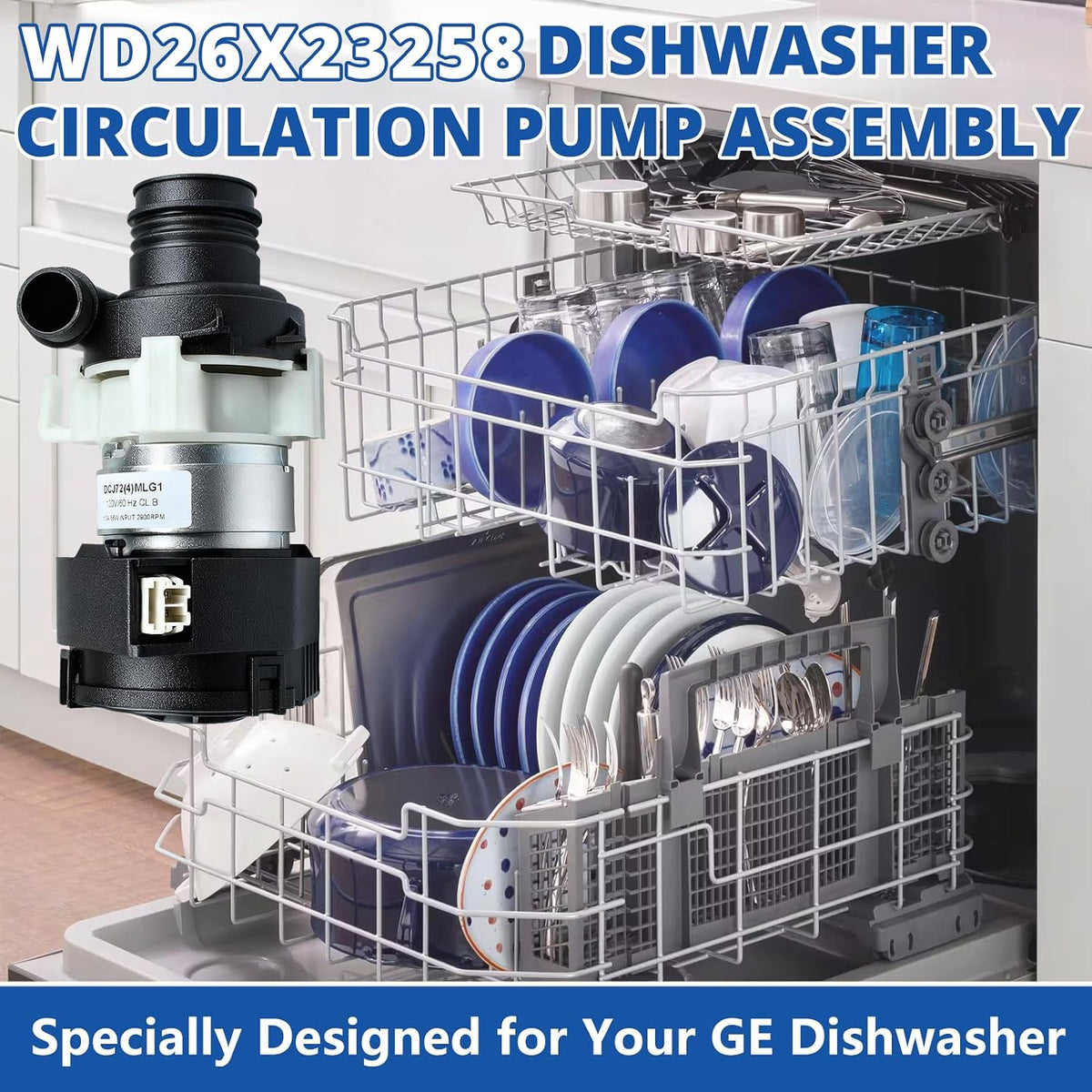 WD26X23258 Brushless Circulation Pump for GE Dishwasher