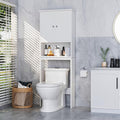 Over the Toilet Storage Cabinet, Bathroom Storage Organizer Over Toilet, Space Saver W/Adjustable Shelf & Open Shelf