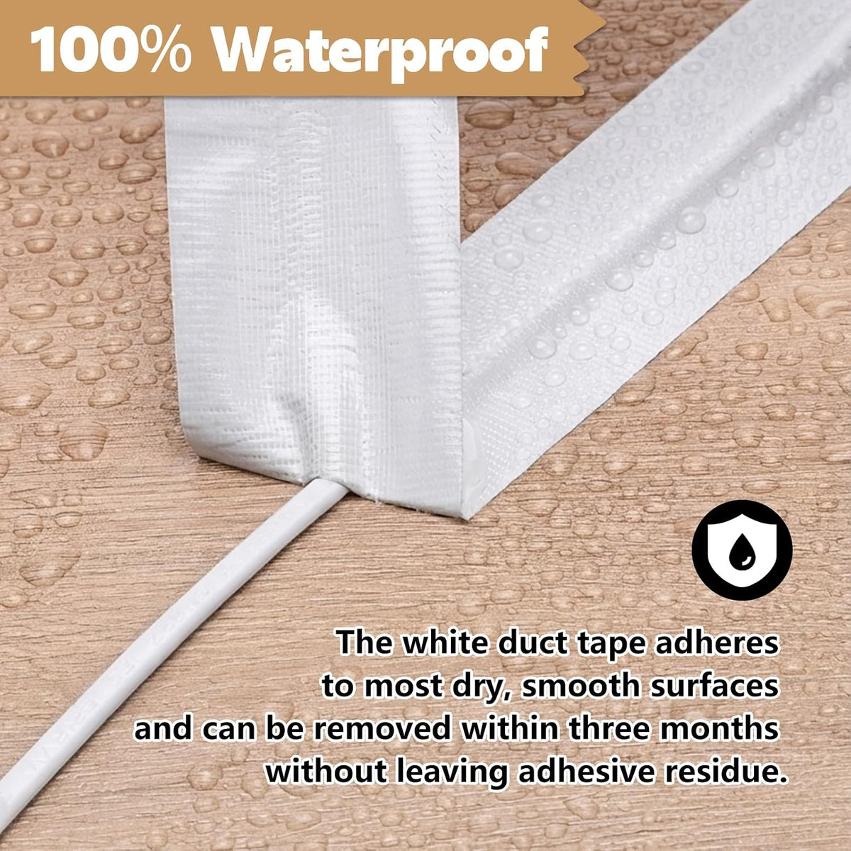 3Rolls Colored Duct Tape 2IN x 90Yd Total 9Mil Waterproof Duct Tape