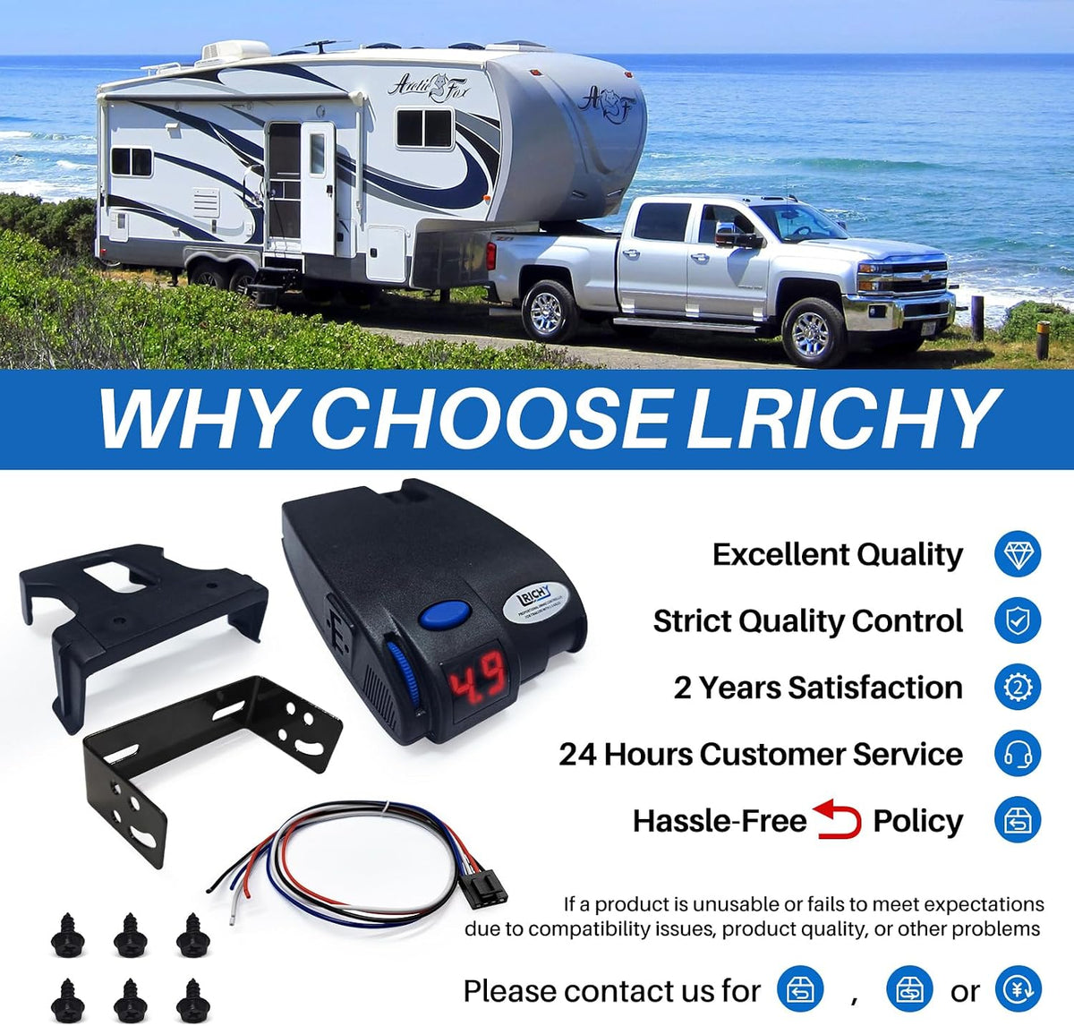 90160 Proportional Trailer Brake Controller for 1-3 Axles