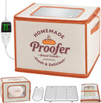 Foldable Bread Proofing Box, JOCXSPI 4-Sided Heating Dough Proofer for Sourdough Starter, 68–131°F Temp Control, 99H