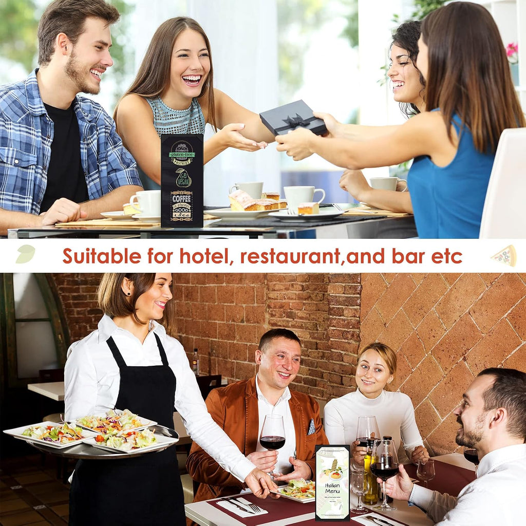 20 Pcs Menu Holder Single Page Menu Covers for Restaurant Table