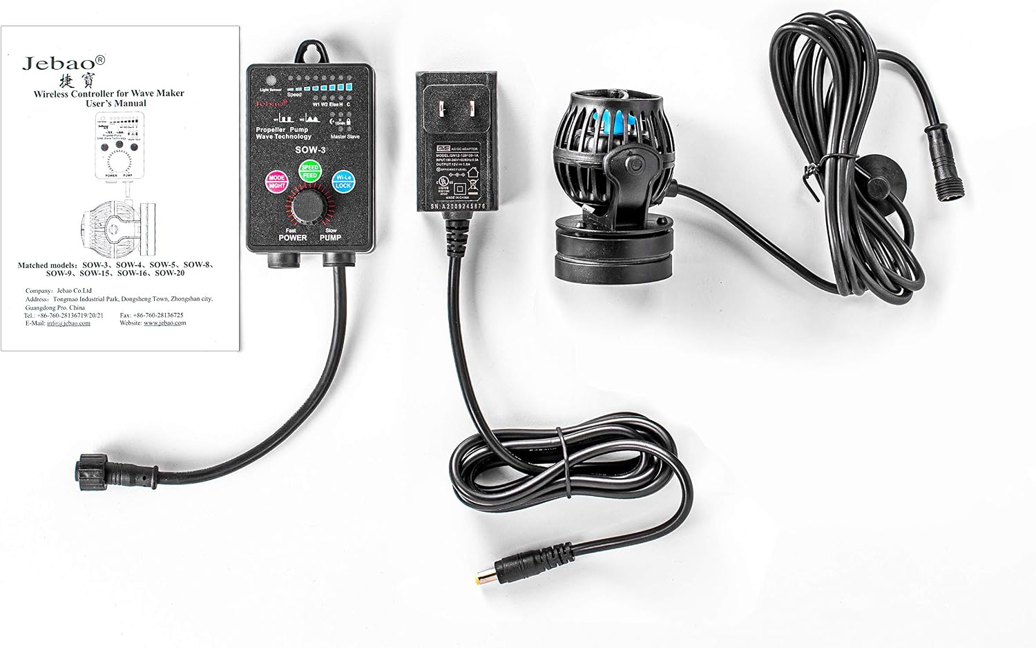 SOW-3 Wave Maker Flow Pump with Controller | for Marine & Reef Tanks