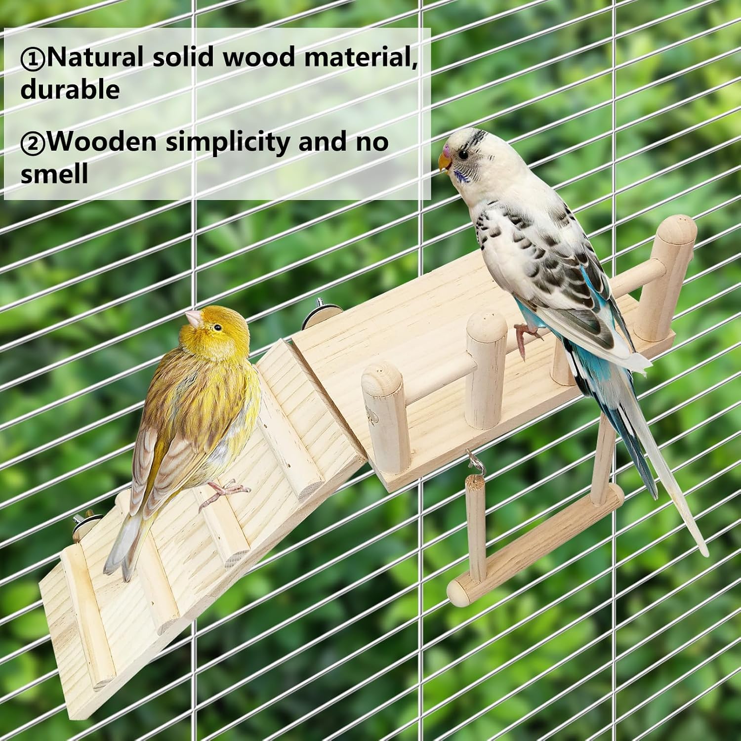 13Pcs Parrot Swing Chew Toys Bird Perches Platform with Climbing Ladder Hanging Cage Accessories for Parakeet