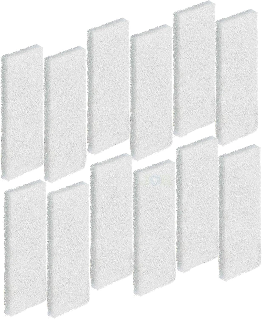 Universal Canister Filter Pads, White Foam 40 PPI Sponges for Aquariums, Pre-Filter for Air Purifier, 12 Pieces per Pack