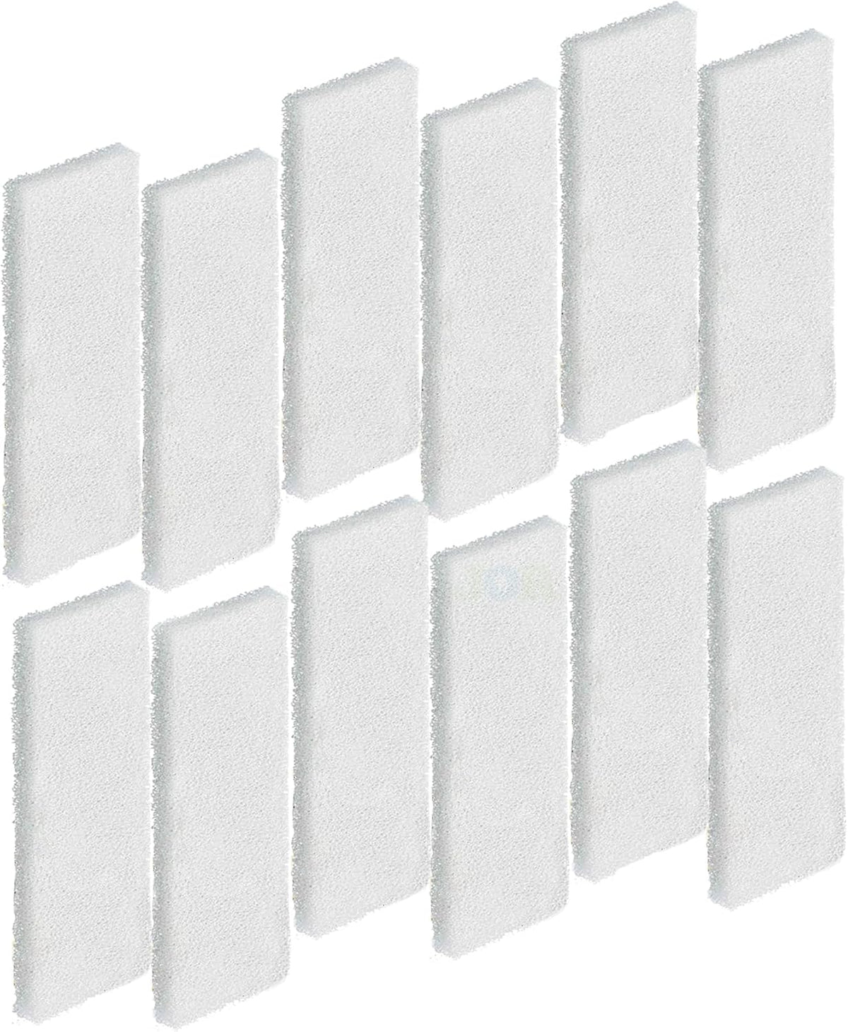 Universal Canister Filter Pads, White Foam 40 PPI Sponges for Aquariums, Pre-Filter for Air Purifier, 12 Pieces per Pack