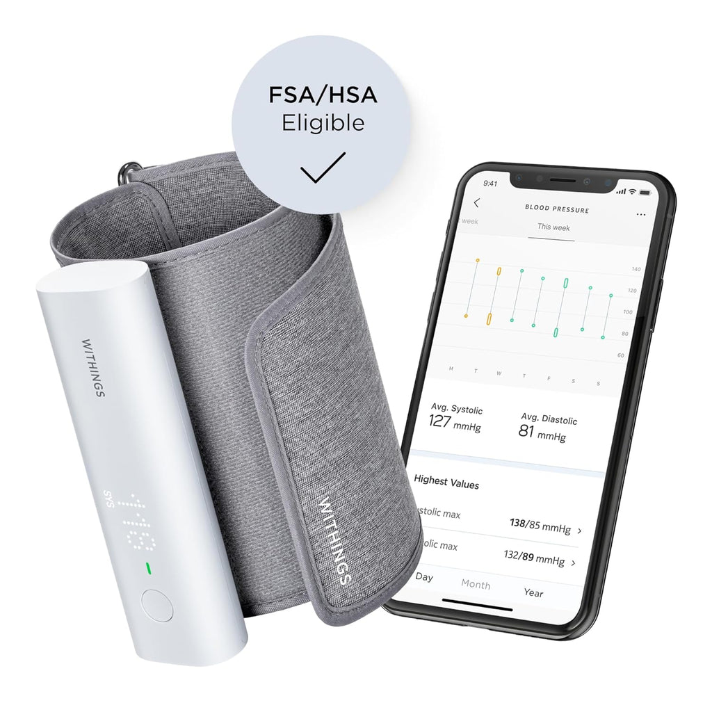 BPM Connect - Digital Blood Pressure Cuff & Heart Rate Monitor - Blood Pressure Machine Arm Cuff, FDA Cleared