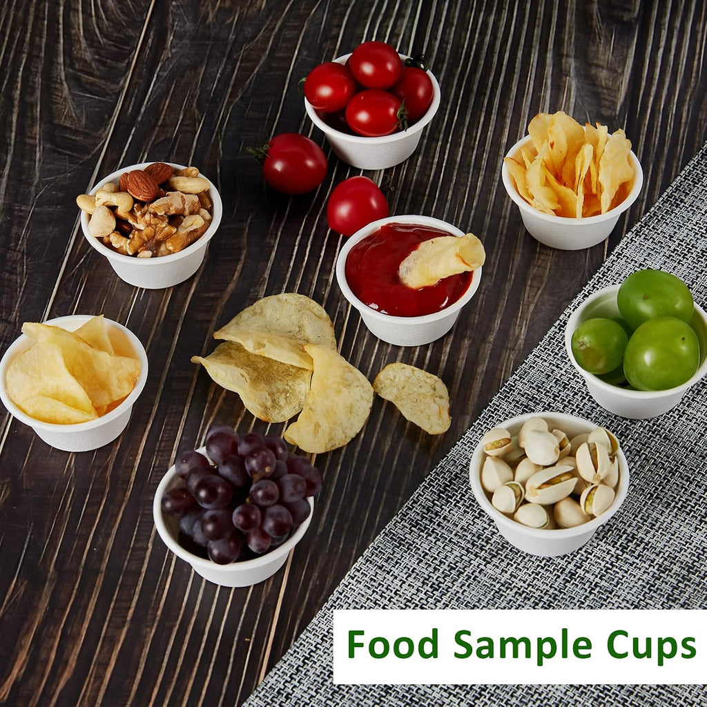 500 Pack 2 OZ Disposable Souffle Cups, Compostable Portion Cups