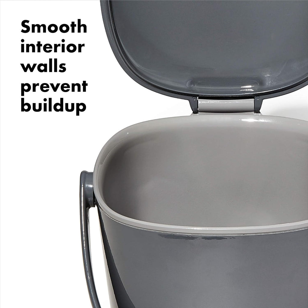 Good Grips Easy-Clean Compost Bin, Charcoal - 0.75 GAL