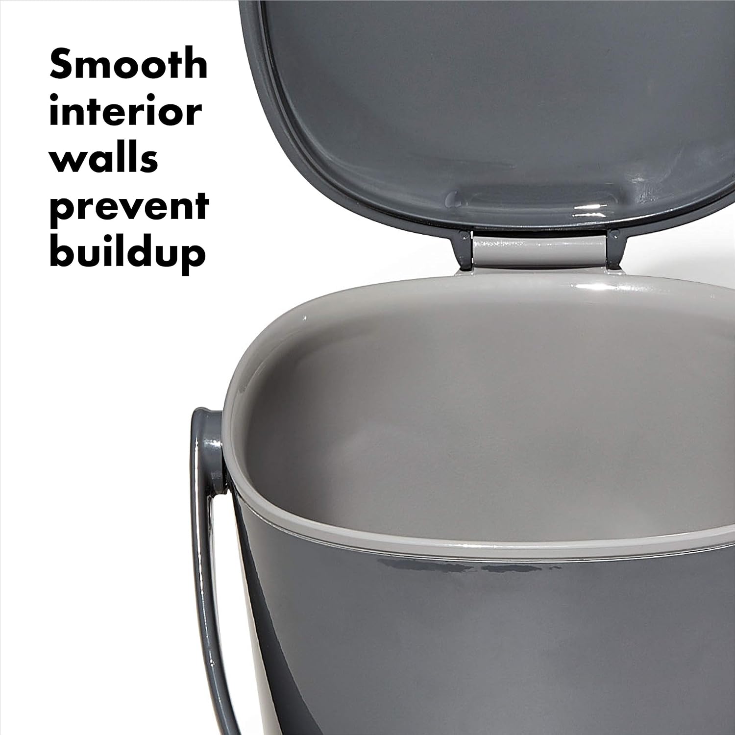 Good Grips Easy-Clean Compost Bin, Charcoal - 0.75 GAL