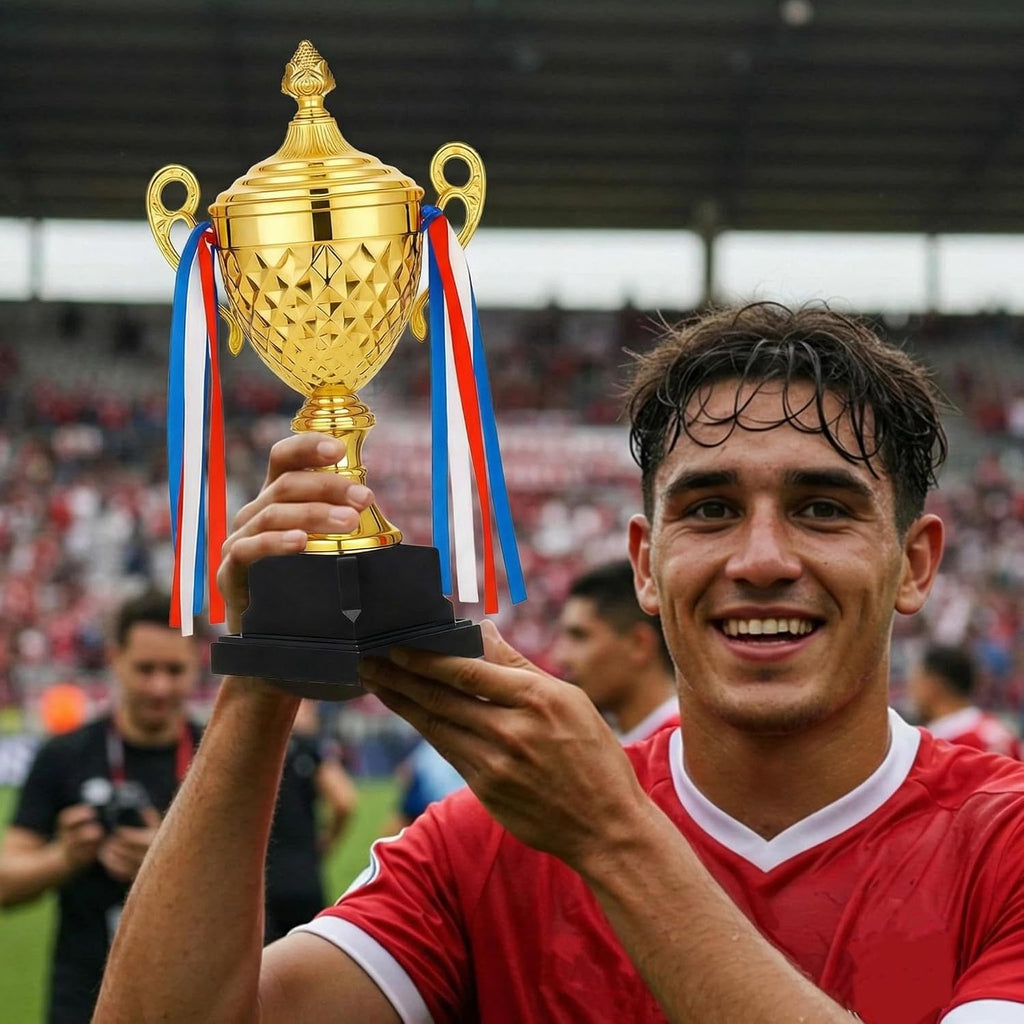 Soccer Trophy Large Gold Trophy Cup Awards | Ideal for Awards Gold Metal Trophy for Soccer Basketball Championships