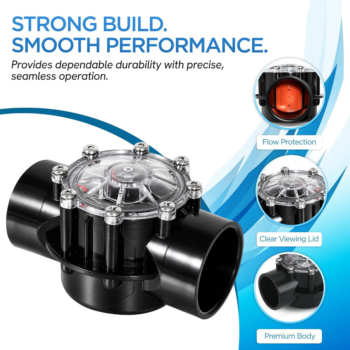 FibroPool ValvesPOSI2InchCheck 2 in Check Valve - 5 PSI Spring Loaded