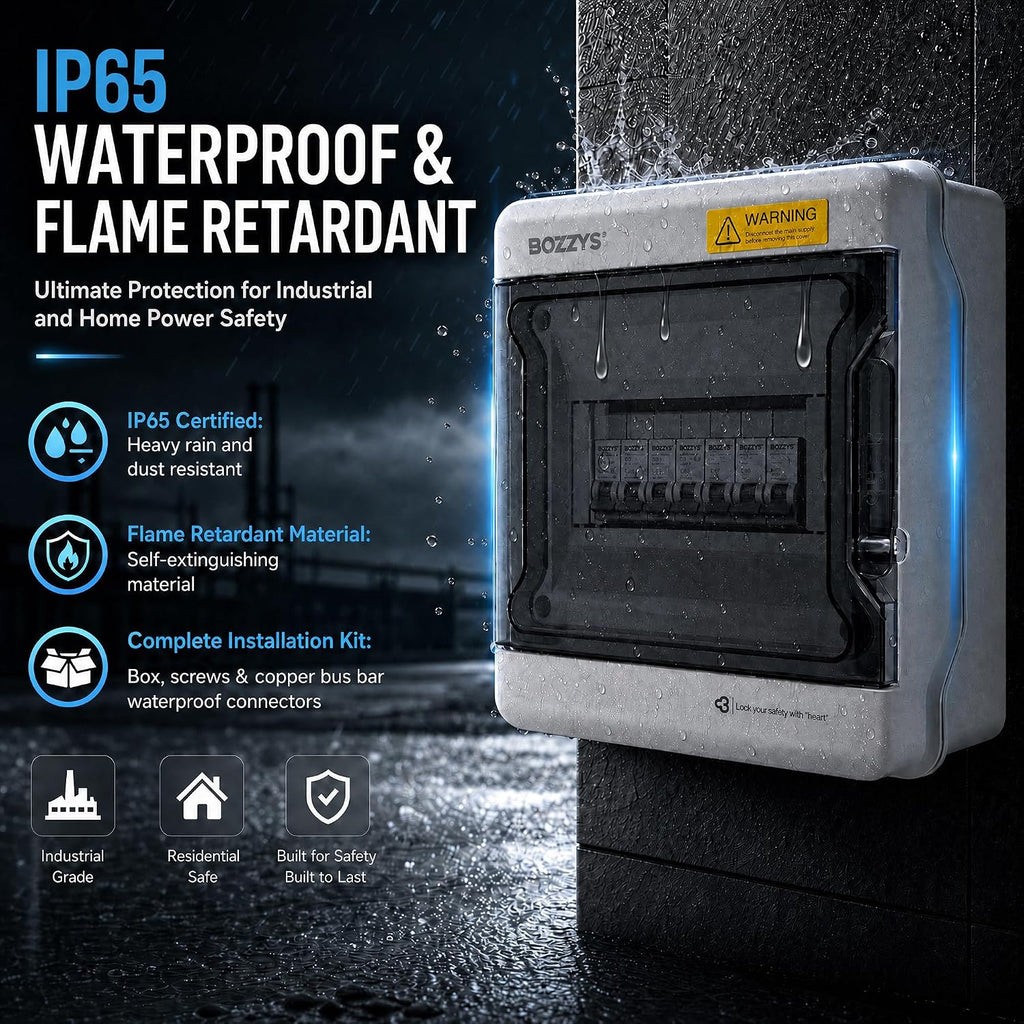 4-Way Din Rail Enclosure | Outdoor Electrical Box IP65 Waterproof