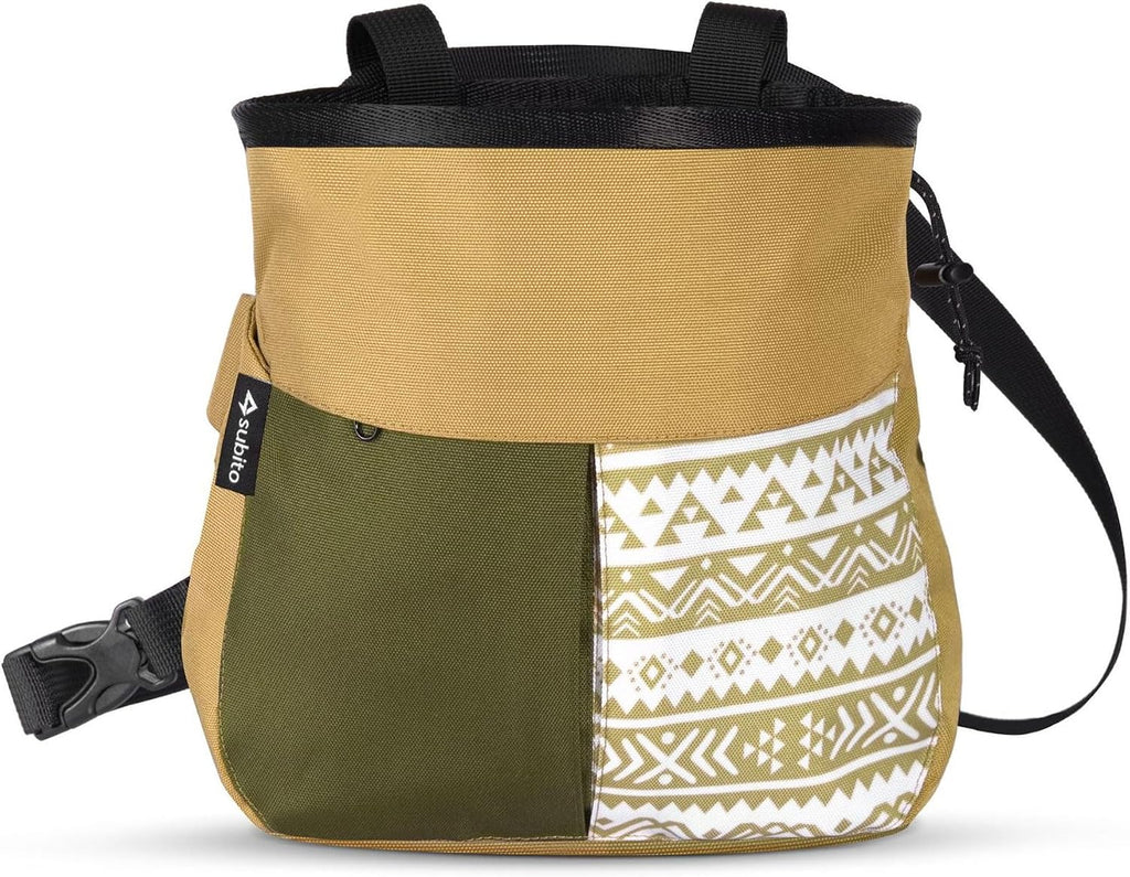 Climbing Chalk Bag, Large Capacity Rock Climbing Chalk Bag for Bouldering, Weightlifting, Gym, Disc Golf & Wall