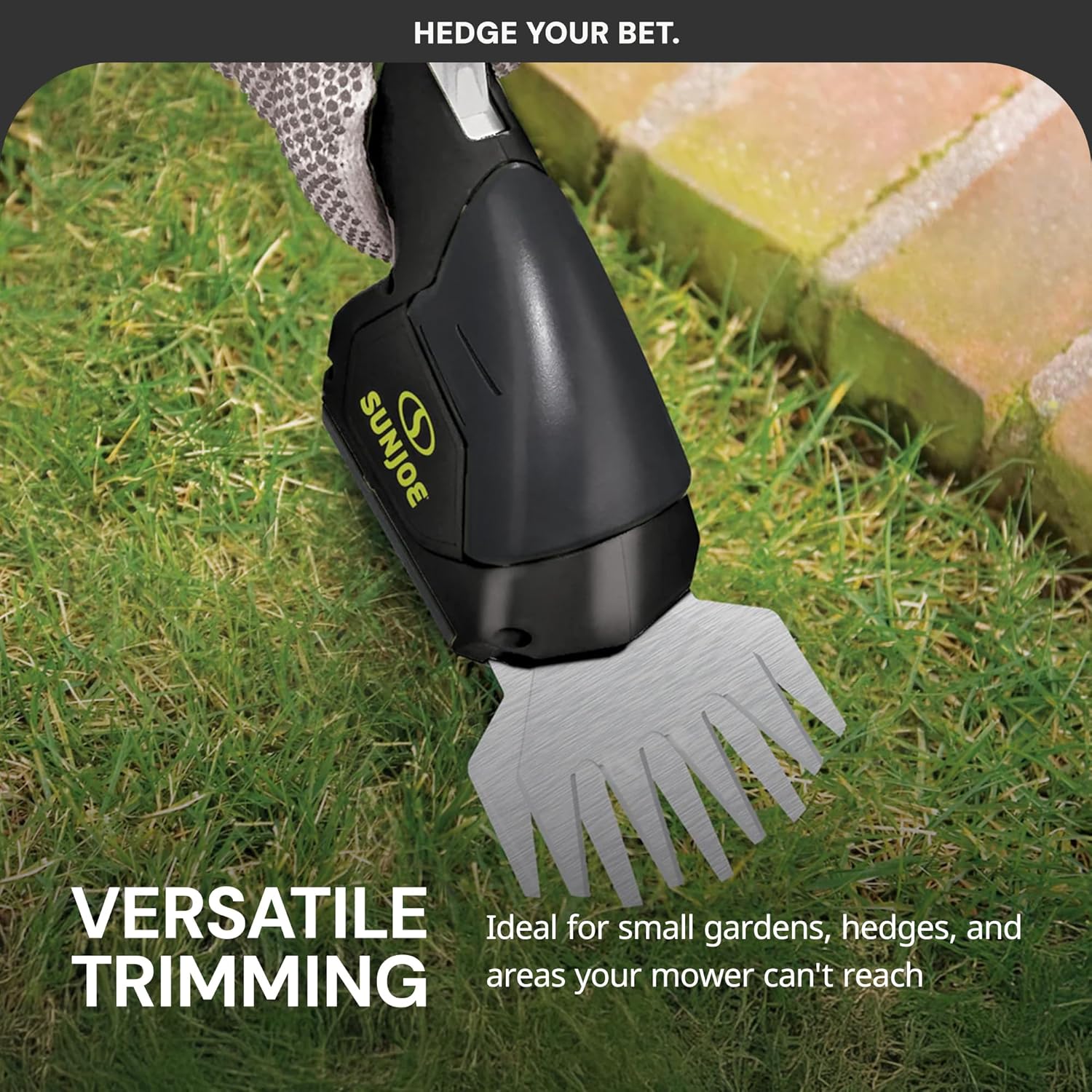 Cordless 2-in-1 Grass Shear Hedge Trimmer, 7.2V, 4in/6in Blade | Handheld Light-Duty Trimmer for Lawn Edges and Small