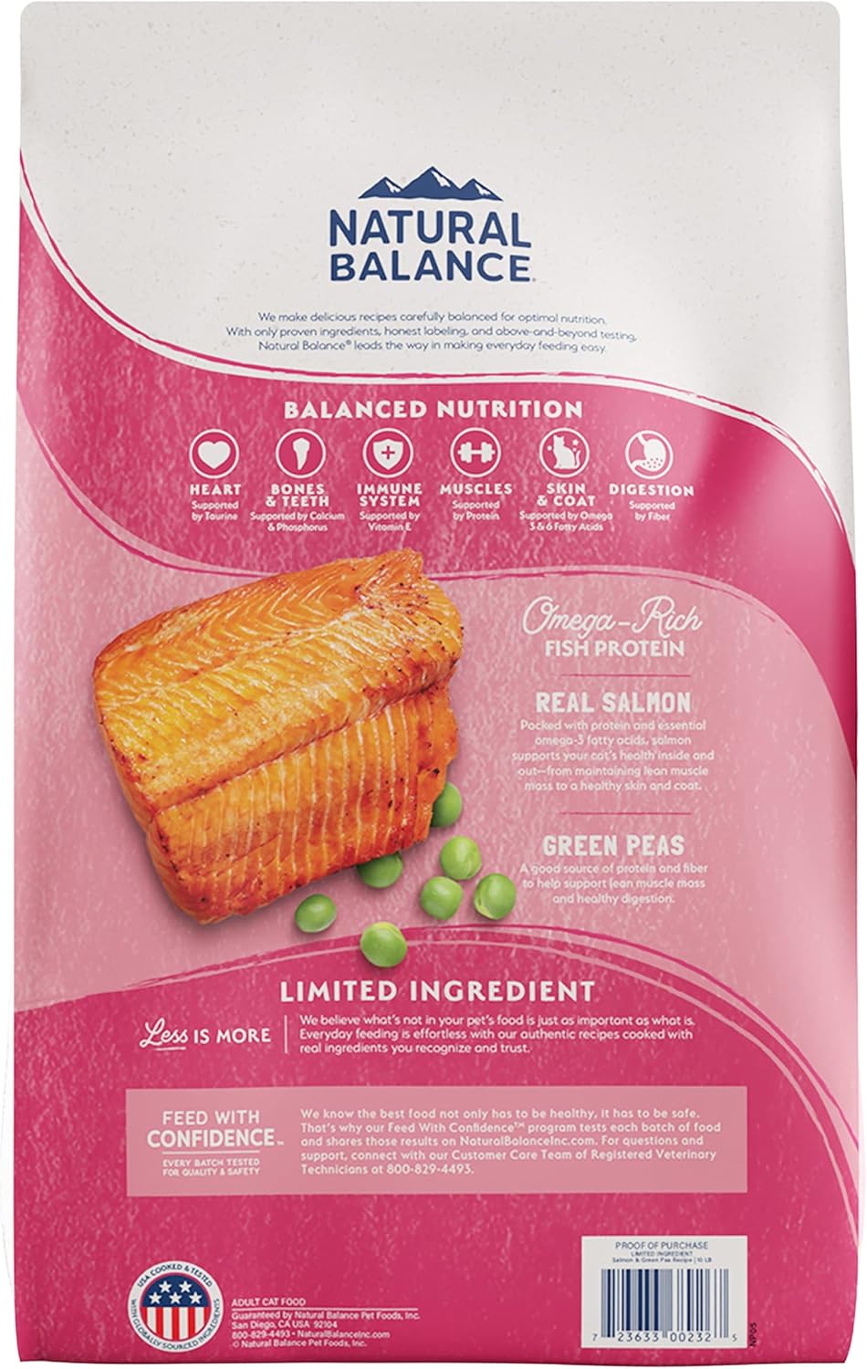 Limited Ingredient Cat Food, Salmon & Green Pea, 4 lb