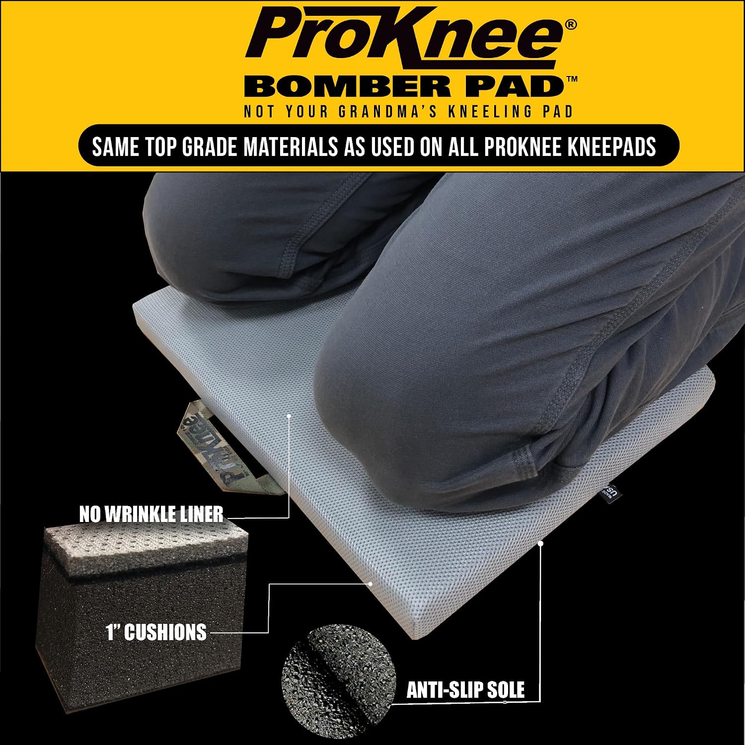 Bomber Pad | Kneeling Board | Anti-Slip | Shock Absorber Cushion | Knee Pad | Flooring Installation, Gardening