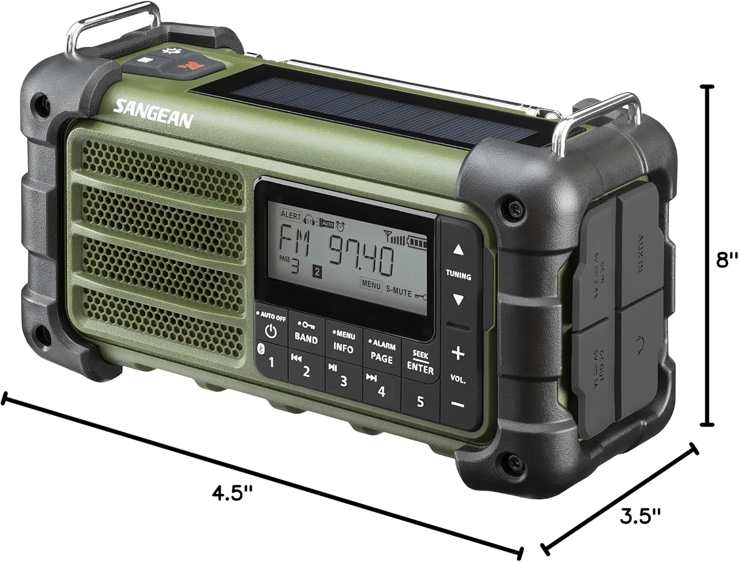 MMR-99 AM/FM-RBDS/Bluetooth/AUX/Weather/Multi-Powered Digital Tuning Emergency Radio