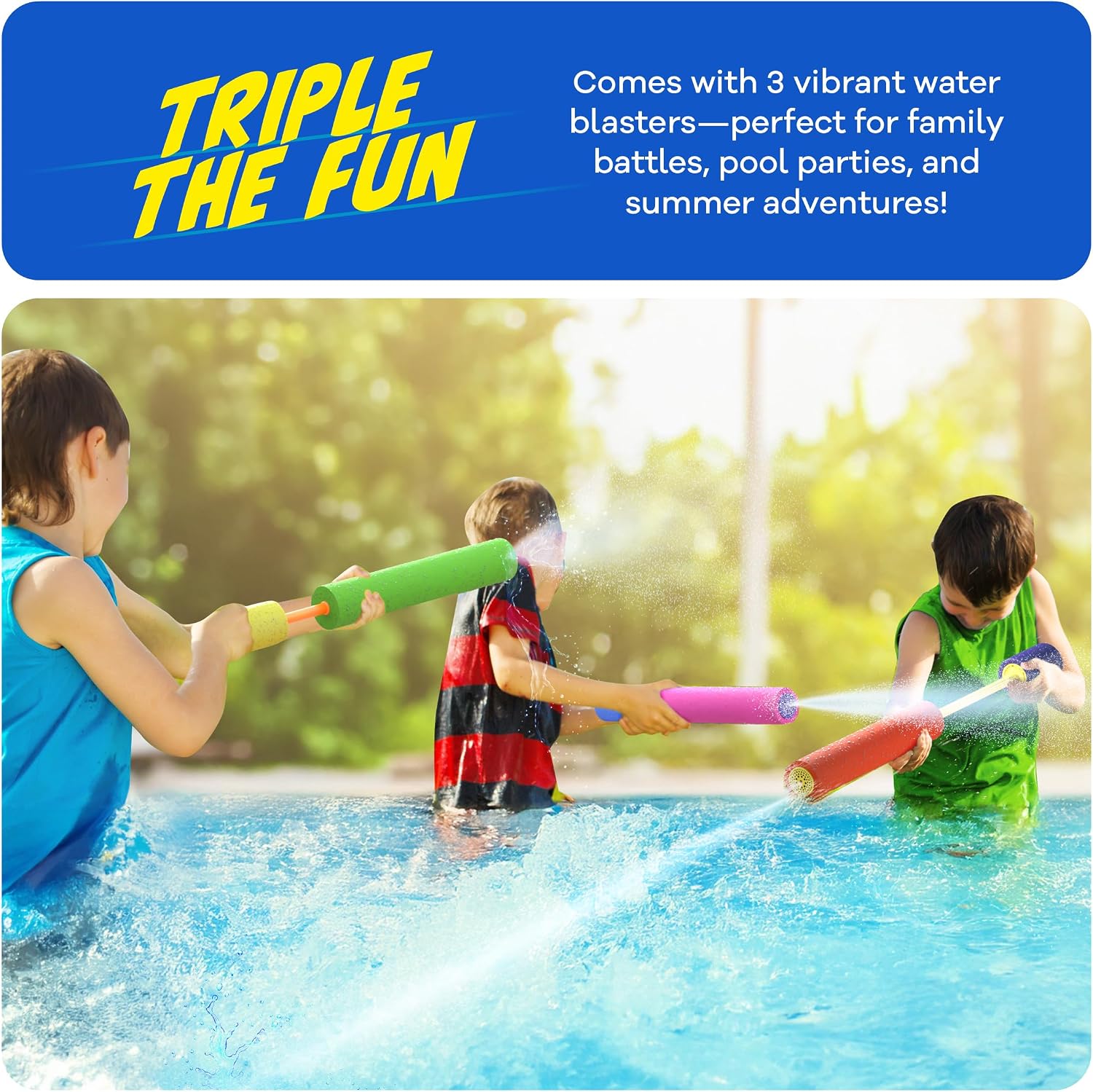 Water Guns For Kids - Outdoor Water Toys - Pool Toys for Kids Ages 4-8, 6-8, 8-10, 8-12 - Squirt Gun Blaster - Pool