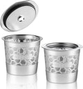 2-Pack 304 Stainless Steel Reusable K-Cup Pods Coffee Filters for Keurig K-Express, K-Elite, K-Duo, K-Mini, Mini