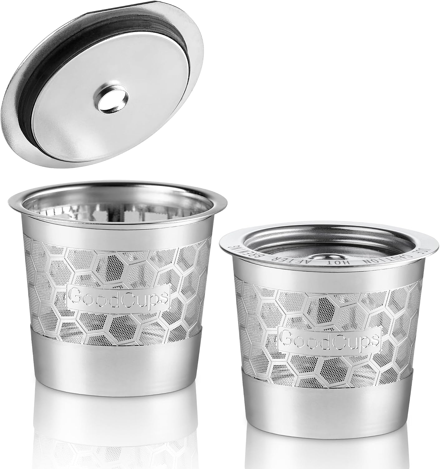 2-Pack 304 Stainless Steel Reusable K-Cup Pods Coffee Filters for Keurig K-Express, K-Elite, K-Duo, K-Mini, Mini