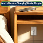 TOPGREENER 4.2A Dual Type A&C USB Wall Outlet, Charging Power Receptacle