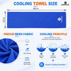 4 Pack Cooling Towels, 40"x12", Ice Cool Towels for Neck & Face