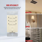 ENERLITES 30-Minute No Neutral Countdown Timer Switch, Light Almond