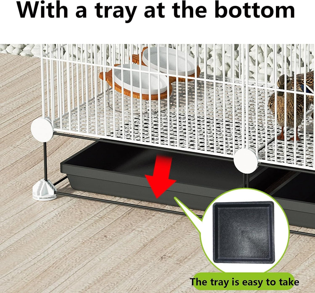Metal Chicken Coops Removable Chicken Cage Encrypted Gap 1.3cm Small Animals House Duck Cat Playpen Rabbit Hutch for